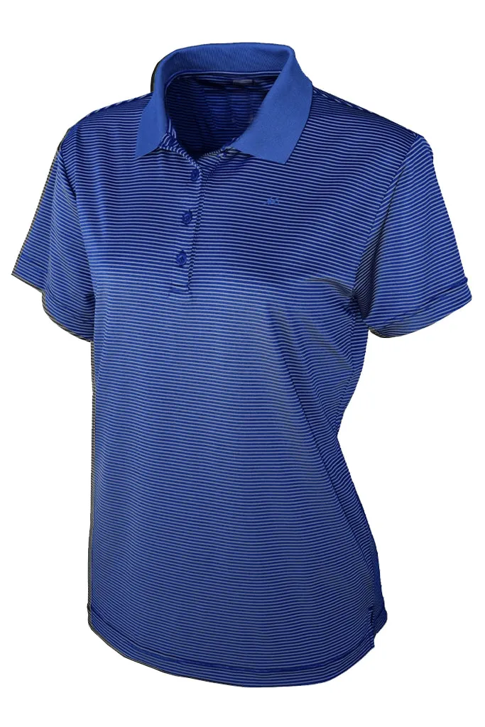 Ladies Micro Striped Performance Polo