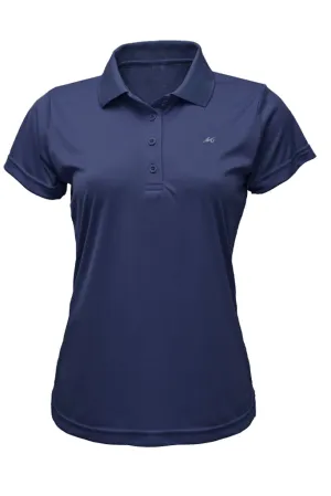 Ladies Solid Ribbed Performance Polo