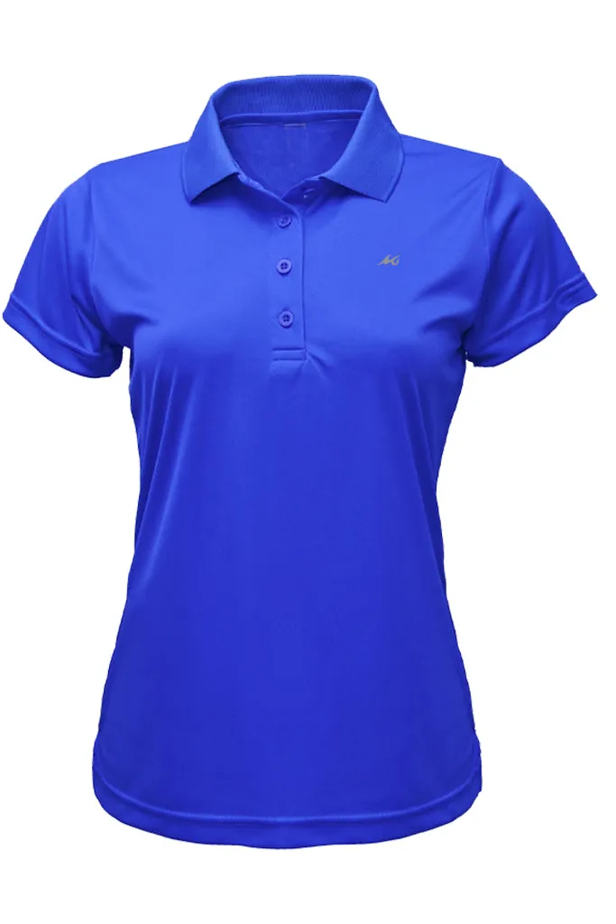 Ladies Solid Ribbed Performance Polo