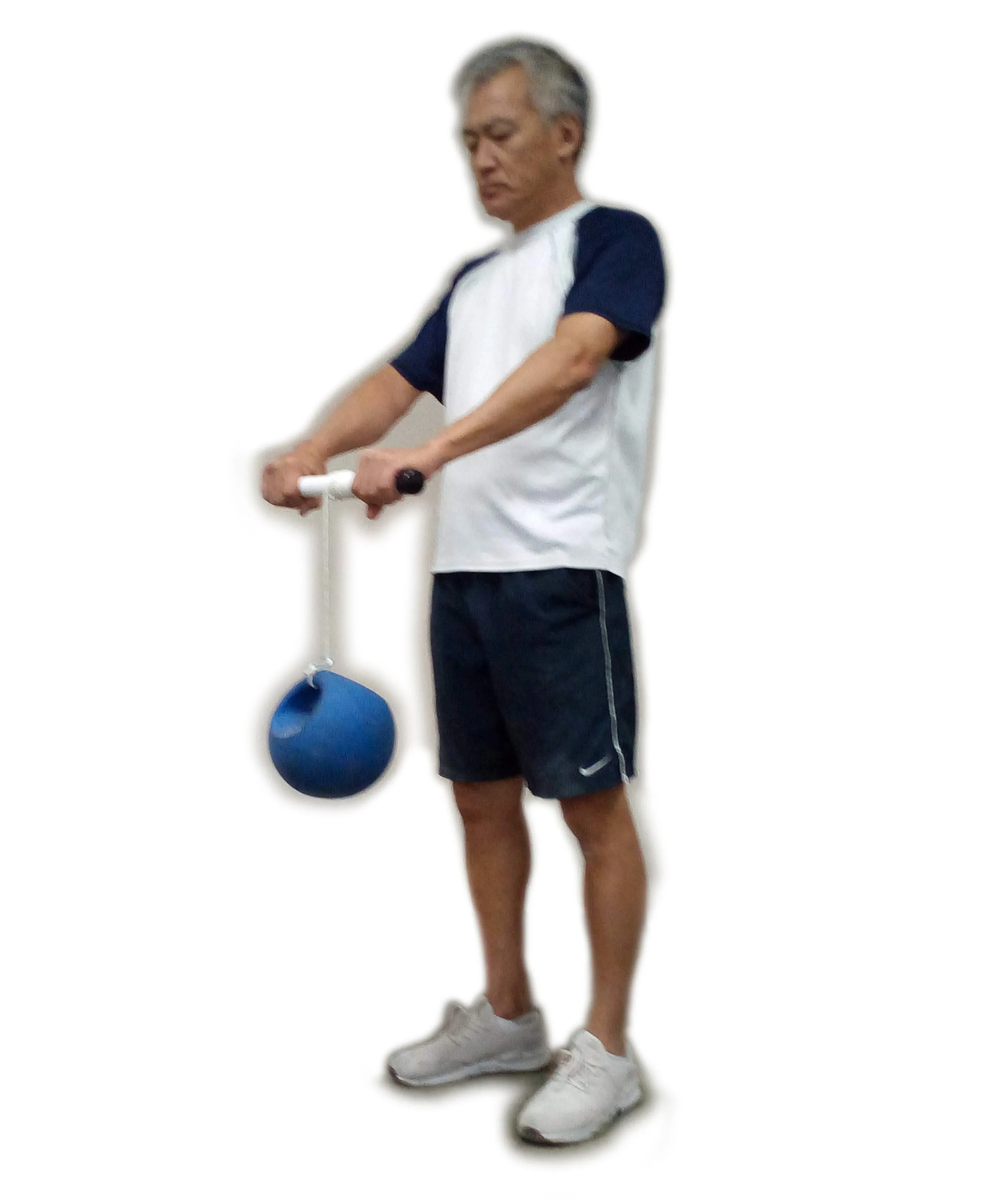 Med Bell Medicine Ball with Handle Single Grip 5 lb