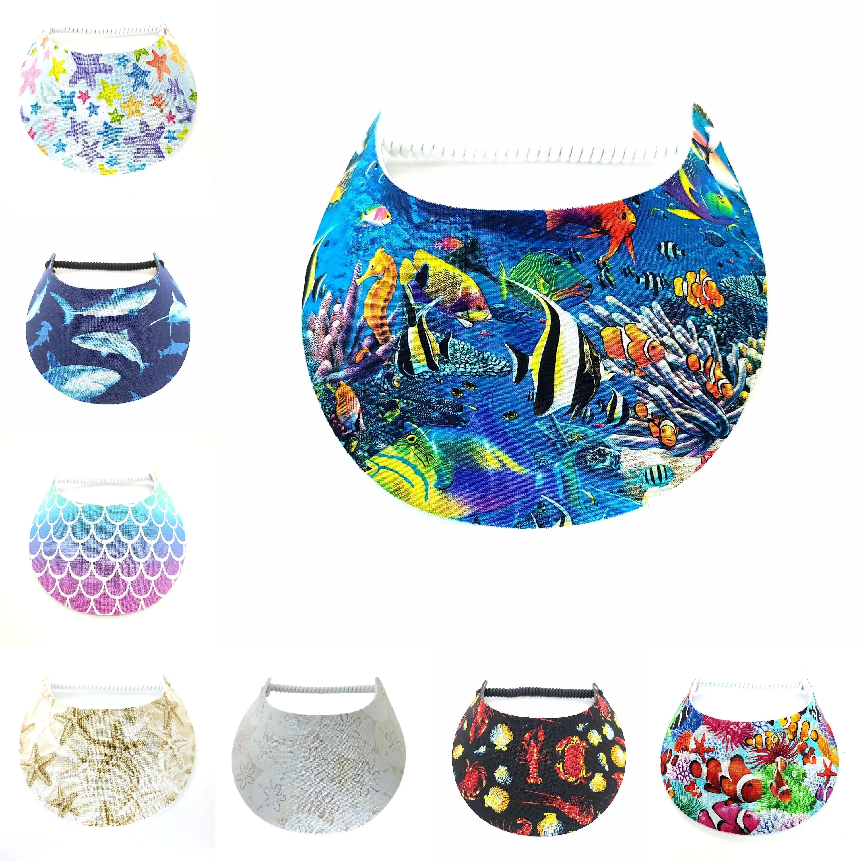 Ocean Life Patterns Foam Sun Visor