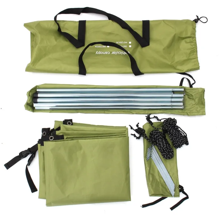 Outdoor Picnic Camping Tent On The Side Of The Car Rain-proof Sun Canopy 200x440cm(Green)