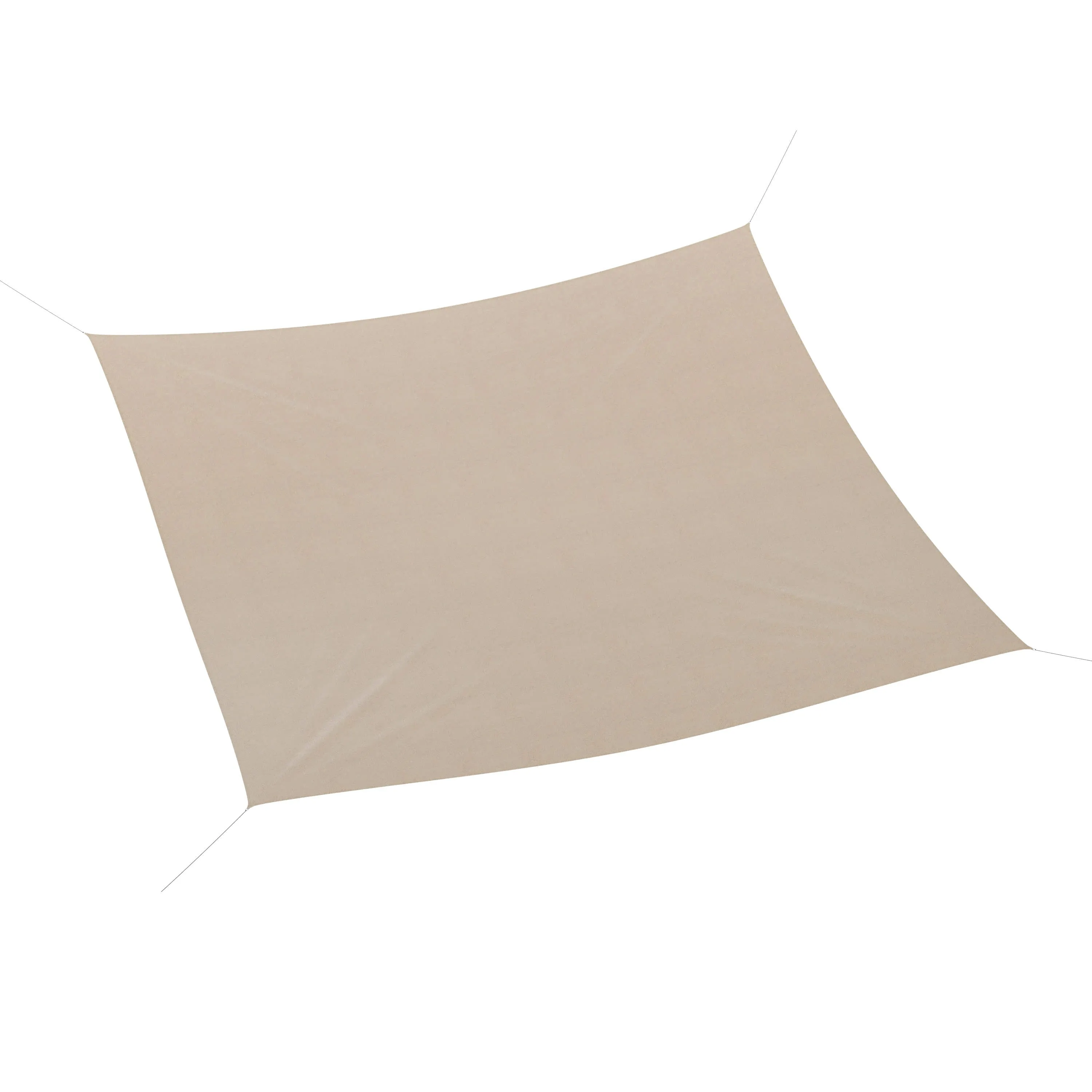 Palmetto Rectangle Sun Sail Shade Canopy with Included Nylon Attachment Ropes