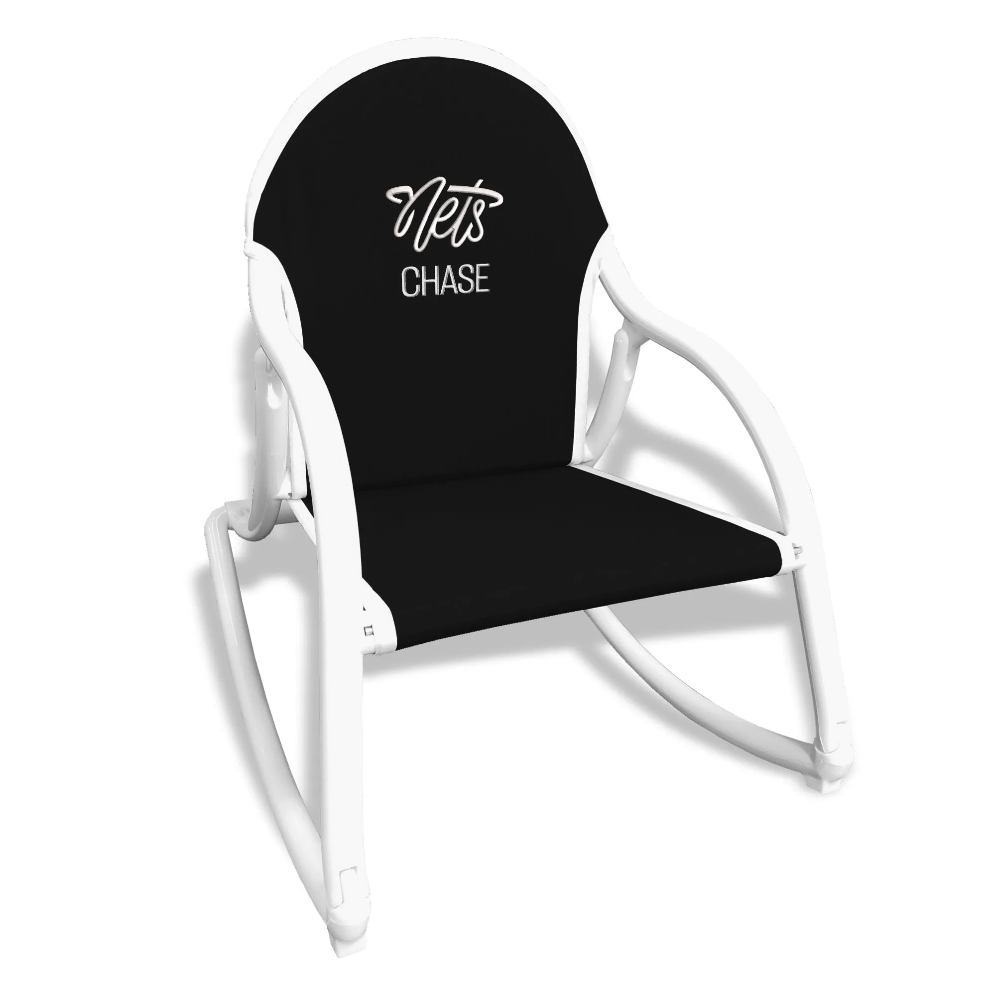 Personalized Brooklyn Nets Script Nets Rocking Chair