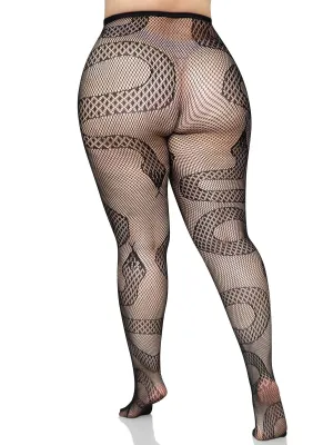 Plus Snake Net Tights