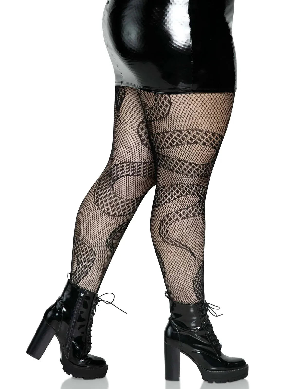 Plus Snake Net Tights