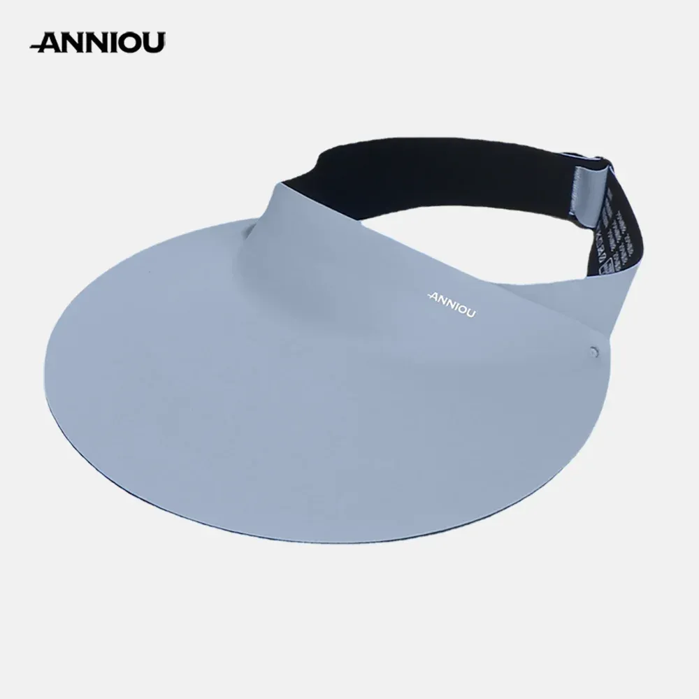 Sidiou Group ANNIOU Golf Sun Protection Cap Seamless Foldable Outdoor Visor Caps Ice Silk Breathable Empty Top Sun Hat