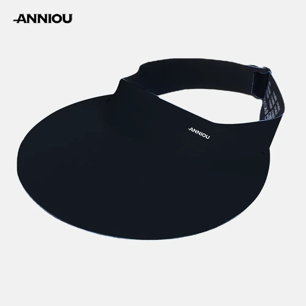 Sidiou Group ANNIOU Golf Sun Protection Cap Seamless Foldable Outdoor Visor Caps Ice Silk Breathable Empty Top Sun Hat