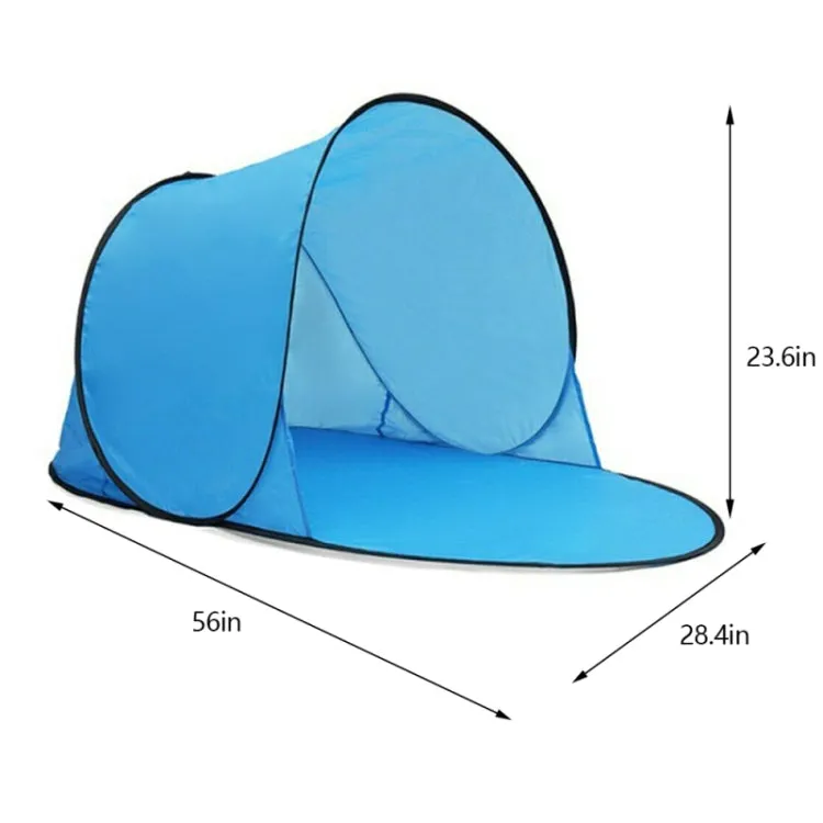 Single Leisure Sunscreen Tent Wire Tent Beach Tent, Color: Blue