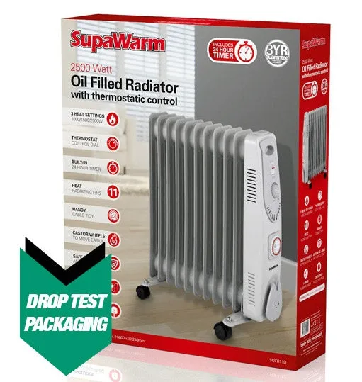 SupaWarm Oil Filled Radiator 2500W