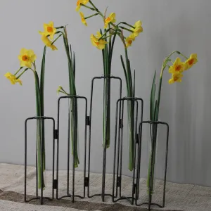 Test Tube Vases on Iron Stand - Three Styles