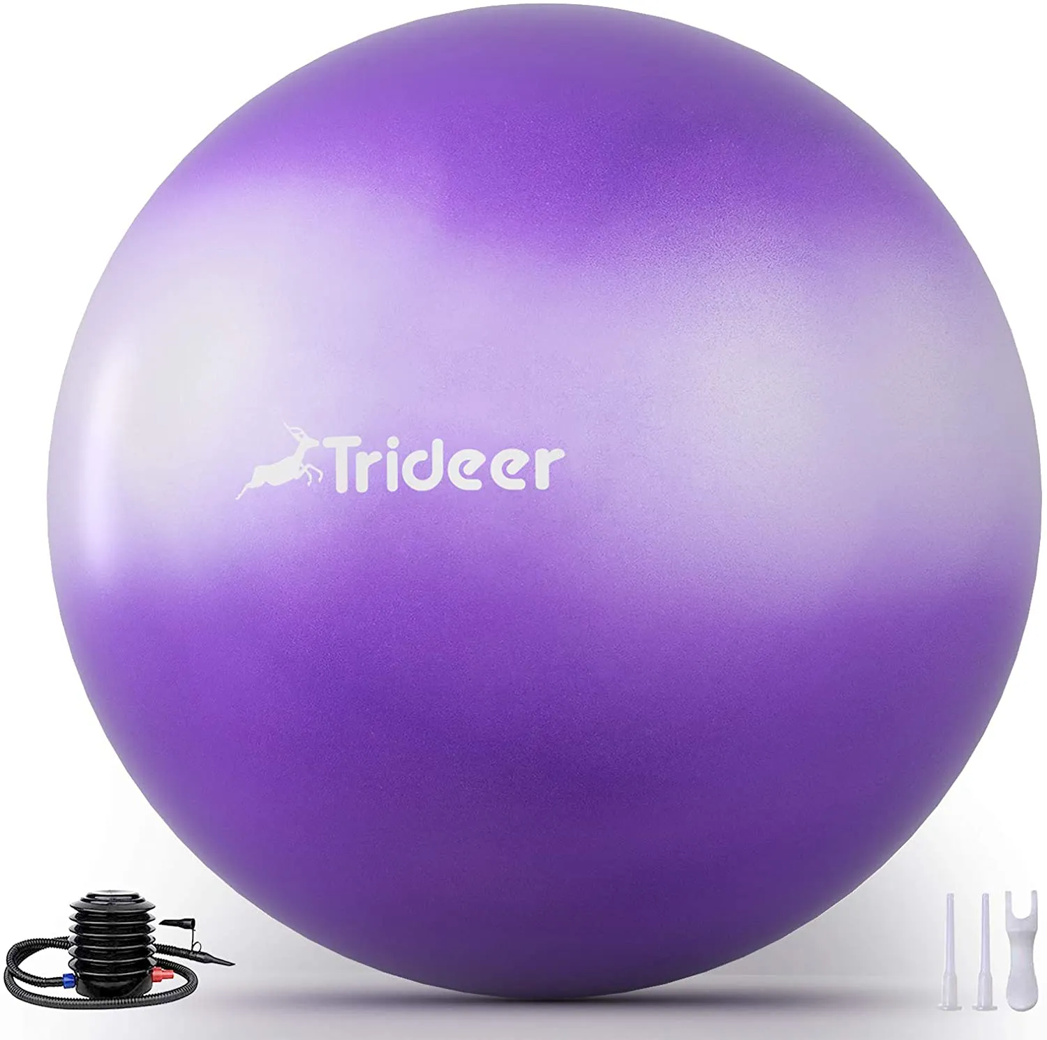 Trideer Exercise Ball, Dreamy - Color Yoga Ball for Home Gym & Desk Chair - Fitness, Yoga & Physical Therapy, with Quick Pump ( 45cm & 55cm & 65cm )