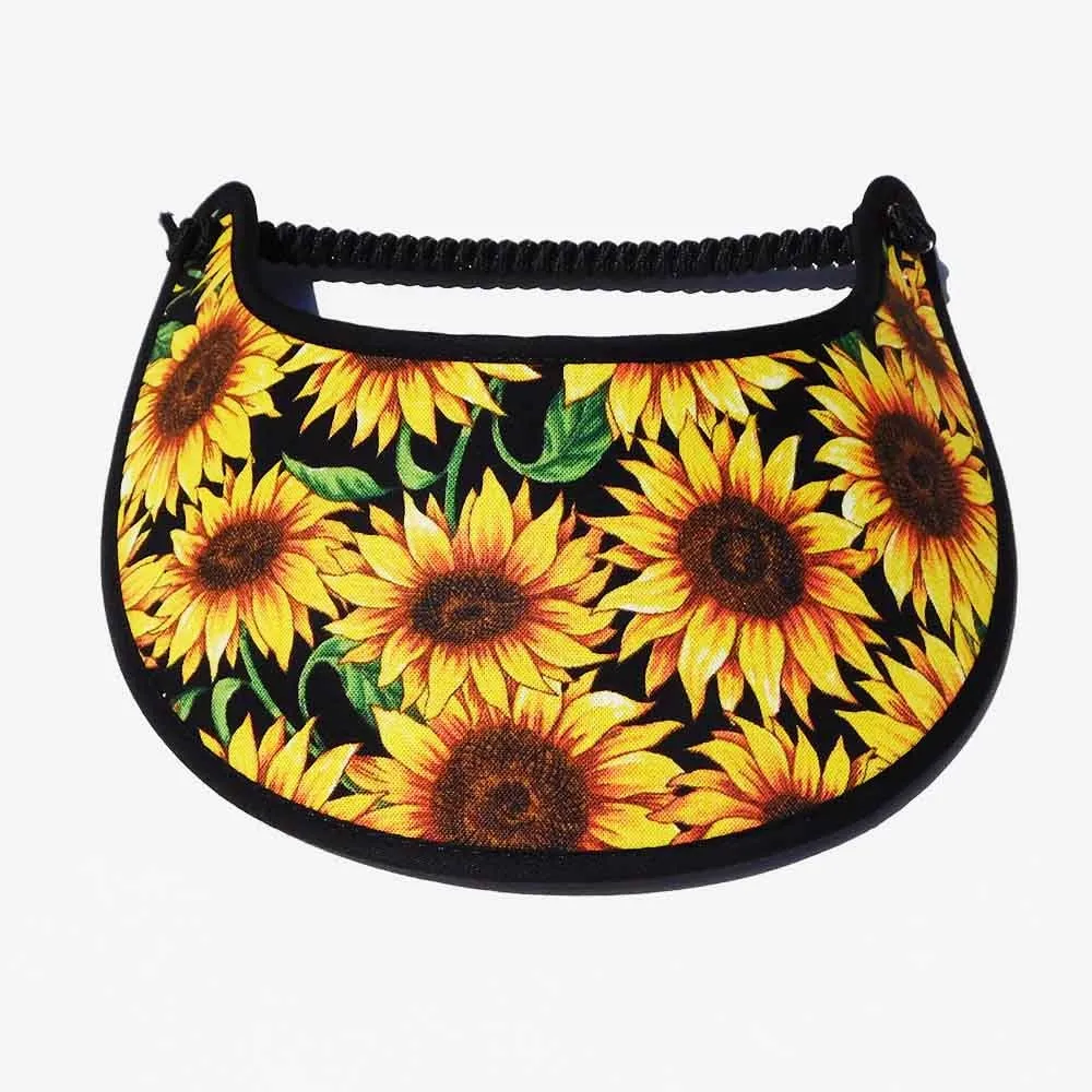 Trimmed Flower Patterns Foam Sun Visor