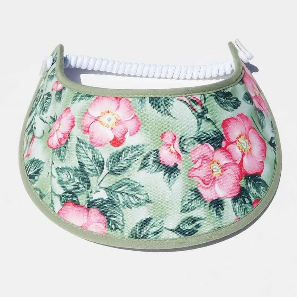 Trimmed Flower Patterns Foam Sun Visor