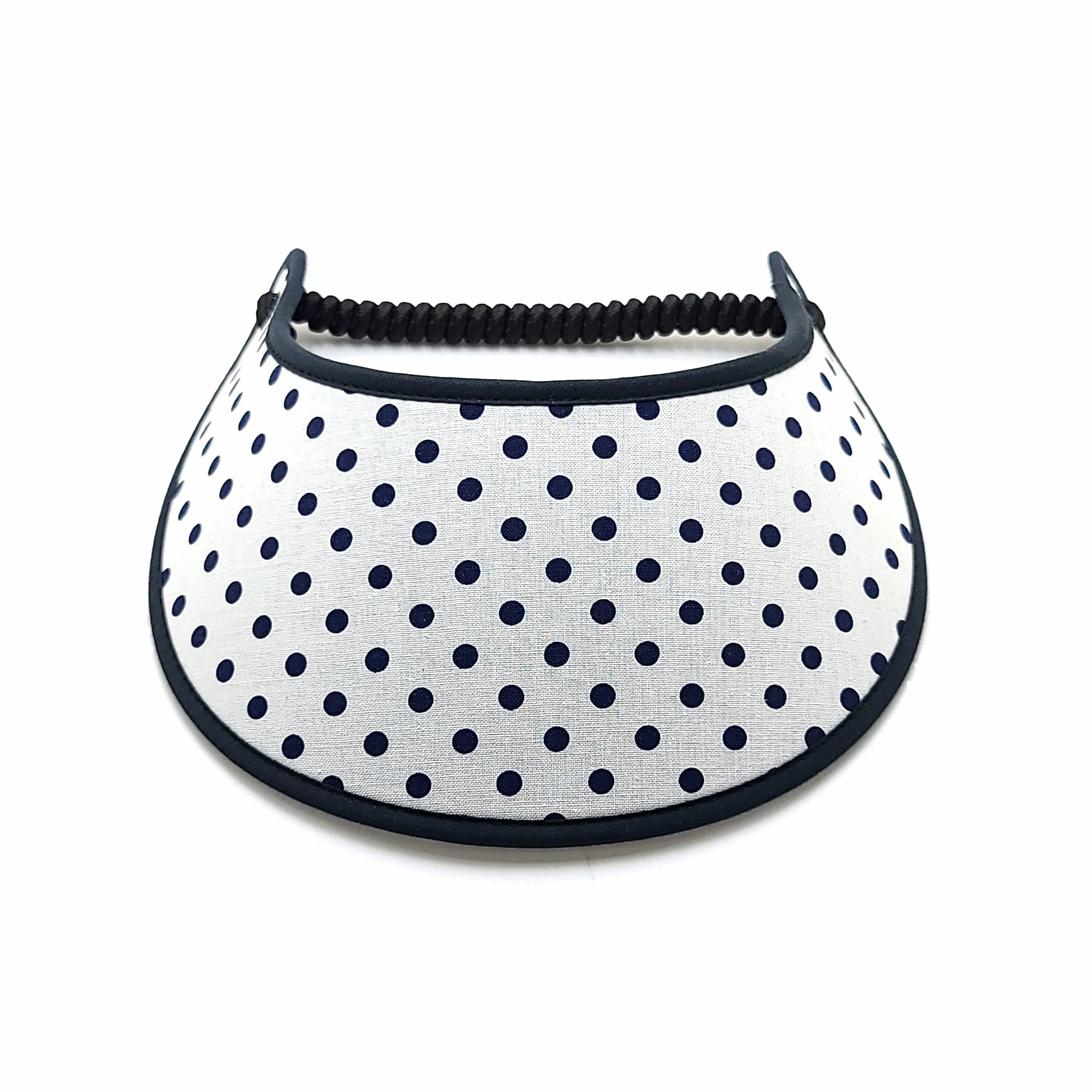 Trimmed Polka Dot Print Foam Sun Visor