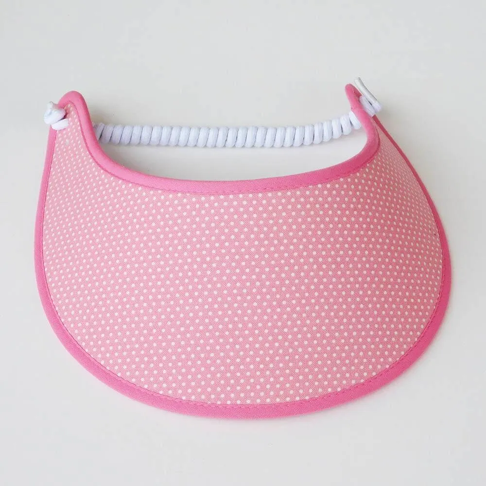 Trimmed Polka Dot Print Foam Sun Visor