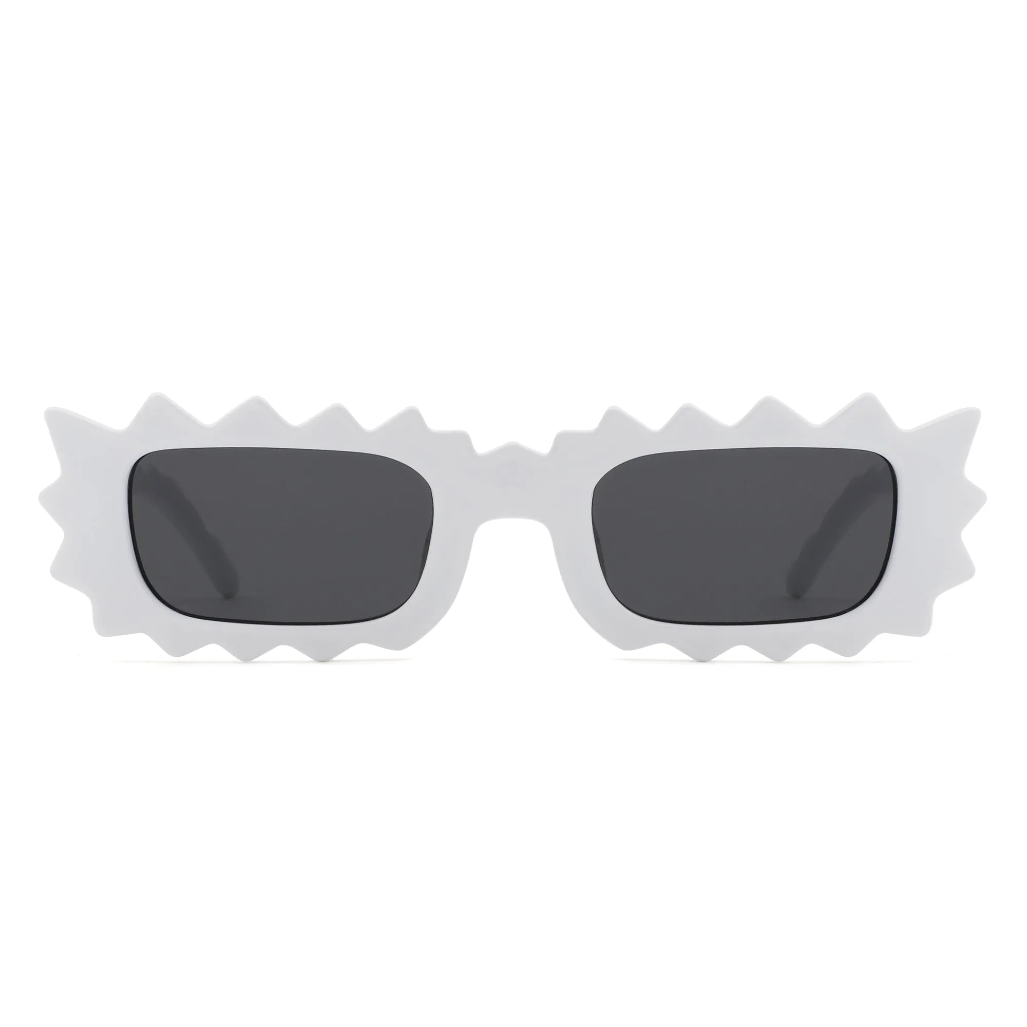 Zenn - Rectangle Modern Spike Irregular Wavy Square Sunglass